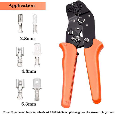 Tnisesm SN-48B Crimping Tools,Ratcheting Wire Crimper AWG 26-16(0.5-1.5mm²) for Open Barrel Terminals...