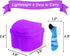 Colorful Denture Bath Case with Brush, Denture Cup Soaking Holder False Teeth Container Mouth Guard Storage Case Cleaning with Lid Waterproof - Pu...