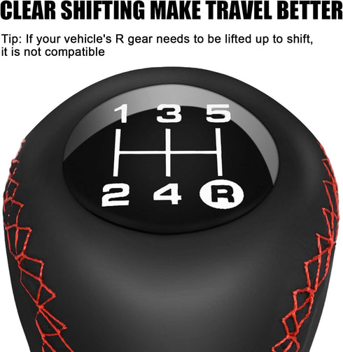 Universal Shift Knob 5 Speed Manual Gearbox Shift Knobs Fit for Most Car Transport Vehicles?Red Line?...