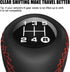 Universal Shift Knob 5 Speed Manual Gearbox Shift Knobs Fit for Most Car Transport Vehicles?Red Line?...