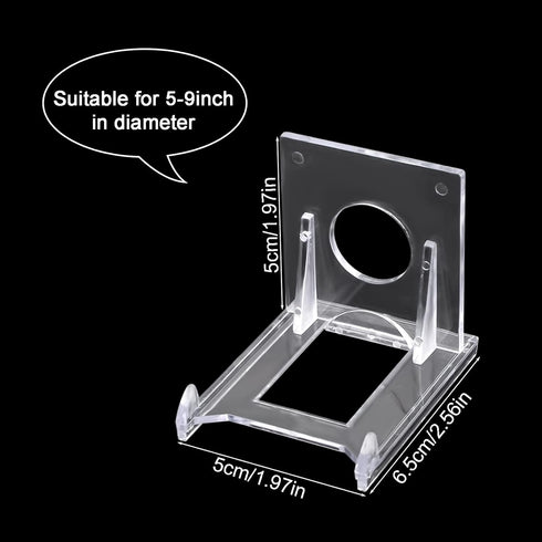 10 Pcs Mini Acrylic Plate Stands, Mini Clear Plastic Display Holders Adjustable Picture Plate Easels Stands for Display (S)...