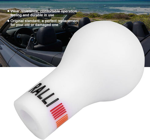 Aramox Gear Shift Knob,5 Speed Auto Manual Gear Shift Knob Shifter for Lancer V3/EVO (White)...