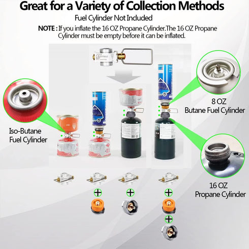 Butane Refill Adapter Isobutane Fuel Canister Isobutane Canister Butane Propane adapter with Exhaust Air Pressure Button/Great for jetboil fuel Ca...