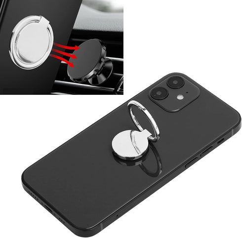 Phone Ring Holder, Mobile Phone Finger Ring Grip 360 Adjustable Metal Phone Holder Magnetic Car Mount for Mobile Phones and Tablets(Silver)......