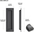 Ravinte 4 Pack Black Sliding Closet Door Handles Black Flush Pulls 5.9in Length Recessed Finger Pulls for Sliding Barn Door Sqaure Cabinet Pulls S...