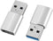 USB A to USB C Adapter (2 Pack), USB Male to Type C Female, High Speed Data Transfer, Fast Charging, Compatible with Type C Cables, Laptop, Deskto...