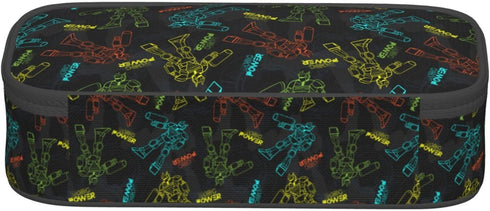 Robot Pencil Case Big Capacity Multi Compartment Stationery Box Robotic Warrior Pencil Pouch Holder Desk Organizer For School Office Home...