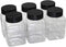 Pinnacle Mercantile Plastic Spice Jars 6-Pack Square Large 17 oz.Clear Containers Sifter Shaker Spoon Lid Refillable for Seasonings, Herbs, BBQ, S...