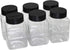 Pinnacle Mercantile Plastic Spice Jars 6-Pack Square Large 17 oz.Clear Containers Sifter Shaker Spoon Lid Refillable for Seasonings, Herbs, BBQ, S...