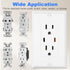 Decorator Wall Plate, Light Switch Outlet Cover with Screws, 1-Gang Standard Size 2.76"W x 4.5"H, Glossy White (10 Pack)...