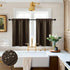 XTMYI Dark Brown Cafe Curtains for Kitchen Set of 2 Pack Insulated Waterproof Short Curtains for Bathroom Small Window,30 Inch Length,Espresso...