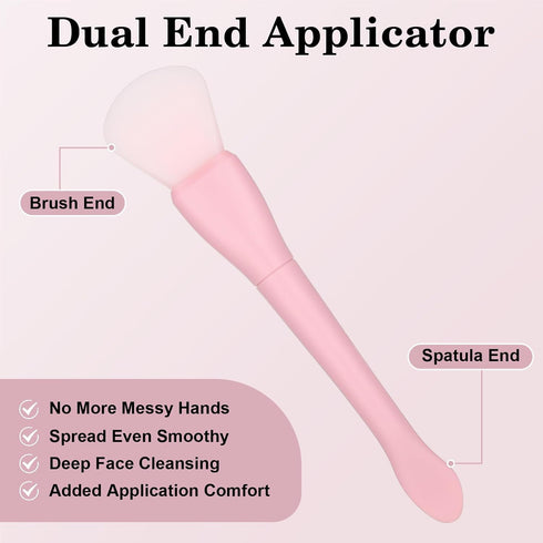 2PCS Silicone Face Mask Brush Applicator Soft Face Mask Applicator Face Mask Spatula Facial Mask Brush Skincare Applicator for Mud, Clay...