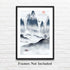 Landscape Painting Chinese Style Poster, Natural Tranquility Watercolor Landscape Mountain Canvas Wall Art, Modern Botanical Wall Art 12x18in...