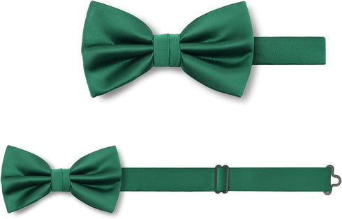 100% Silk Mens Bow tie Bowtie Tuxedo Wedding Solid Color Formal Bow Ties for Man...