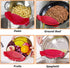 YEVIOR Clip on Strainer for Pots Pan Pasta,Silicone Food Strainer Hands-Free Pan Strainer, Clip-on Kitchen Food Strainer for Spaghetti, Pasta, Gro...