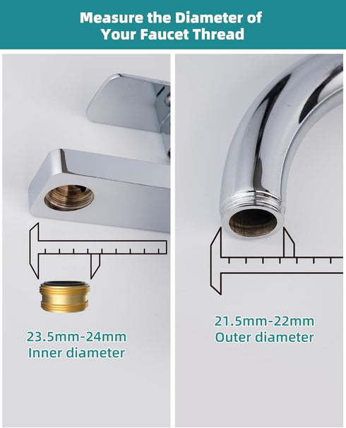 Hibbent Swivel Faucet Adapter Kit, Solid Brass 3/4'' Garden Hose Adapter with Aerator, 360 Degree Kitchen Sink Faucet Aerator Adapter for Female &...