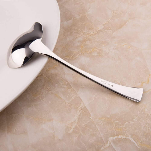 IMEEA Small Sauce Ladle with Pouring Spout 18/10 Stainless Steel Sauce Drizzle Spoon, 7inch...