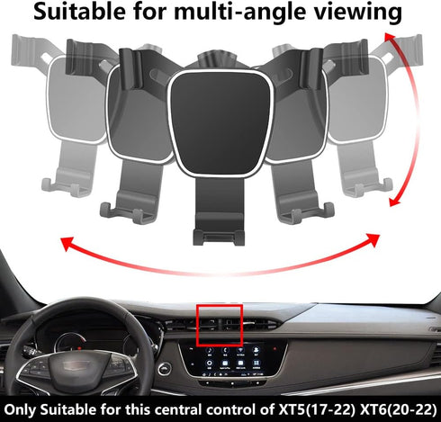 Car Phone Holder for 2017-2025 Cadillac XT5 and 2020-2025 XT6 Auto Accessories Navigation Bracket Interior Decoration Mobile Cell Phone Mount...