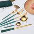 AARAINBOW 8 Pieces Stainless Steel Flatware Set Portable Reusable Cutlery Set Travel Utensils Set Including Chopsticks Knife Fork Spoon Straws Cle...