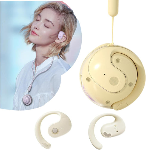 Earphone Wireless Bluetooth, OWS Hanging Bluetooth 5.4 Earphones, Open Ear Headset Ball - Portable and Comfortable, HiFi Stereo Sound Headphones N...