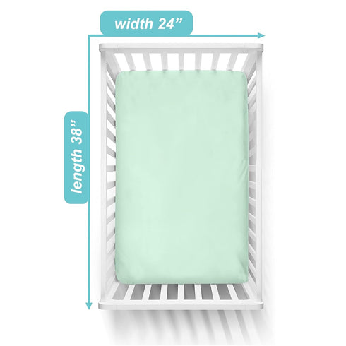 TL Care 100% Natural Cotton Fitted Mini Crib Sheet 38" x 24" - Soft & Breathable Small Nesting Portable Crib Sheet, Fits Pack N Play Mattresses, M...