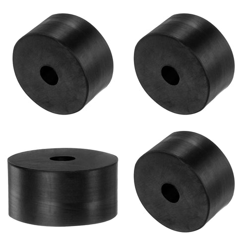 uxcell 4pcs Rubber Spacers 2" OD, 1/2" ID, 1" Height Round Anti Vibration Spacer Rubber Bushing Grommets Thick Rubber Washers for Home Car Accesso...