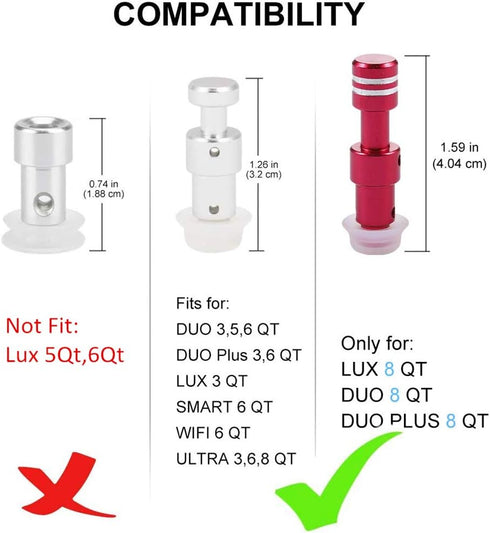 Original Replacement Float Valve Gaskets for Instant Pot Duo 3, 5, 6, 8 Quart, Duo Plus, Ultra, LUX 3, 8 Qt, Pressure Cooker Float Sealing Caps - ...