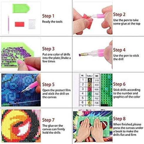 Adult Digital Painting DIY 5D Diamond Painting by Number Kits Lovely Dog Round Full Drill Embroidery Cross Stitch Arts Craft Canvas Supply for Hom...