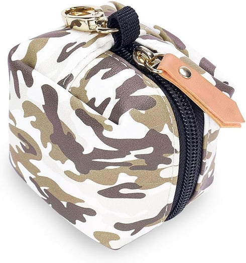 Amosfun Baby Pacifier Bag Waterproof PU Storage Bag Durable Soother Infant Storage Holder Baby Pacifier Box for Mom Outdoor Use Camouflage...