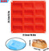 2 Pack Silicone Mini Loaf Pan, 12 Cavity Mini Bread Pan Nonstick Silicone Baking Molds for Brownie, Cornbread, Cheesecake & Cupcake...