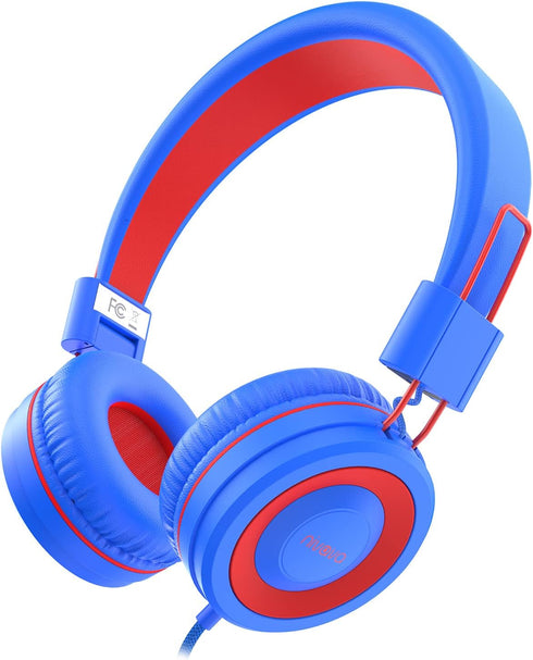 Kids Headphones, K8 Wired Headphones for Kids with Adjustable Headband, 3.5 MM Jack for School, Foldable On-Ear Headset for Amazon Kindle, Fire Bo...