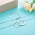 Sterling Silver Two Interlocking Circles Necklace Infinity Mother Daughter Necklace, Best Friend Sister Necklace Birthday Gift...