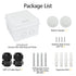 LeMotech Junction Box with Reserved Holes ABS Plastic Electrical Box IP65 Waterproof Dustproof Project Enclosure for Electronics White 5.9X 5.9X 3...