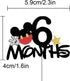 24 Pieces Mickey Mouse 6 Months Cupcake Topper,Disney 1/2 Half Year Birthday Food Picks for Baby Shower Party Decorations...