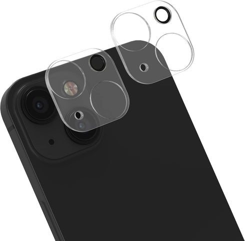 kwmobile Camera Lens Protector Compatible with Apple iPhone 14 / iPhone 14 Plus (2 Pack) - Clear Tempered Glass Phone Lenses Protectors...