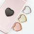 2 Packs Glossy Finish Love Heart Shaped Cell Phone Ring Holder Stand, 360 Degree Rotation Finger Ring Kickstand with Polished Metal Phone Grip (Go...