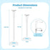 4 Pcs Doll Stands, Adjustable Display Stands for 13-18in American Dolls, Action Figure Support Brackets, White Doll Organizing Holders, PVC Displa...