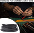 GORGECRAFT 5m*3mm*2mm Black Flat Leather Cord Genuine Leather Strips Cowhide Strings Braiding Thread Rope for DIY Crafts Necklace Bracelets Anklet...