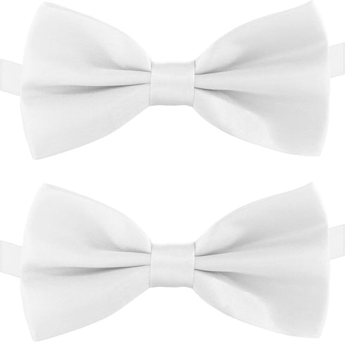 KOOLMOX Dog Bow Tie, Adjustable White Dog Collar Bow Tie for Medium and Large Dogs Cats Pets Wedding Birthday Graduation Holiday Homecoming Costum...