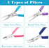 Jewelry Pliers, Shynek 4pcs Jewelry Making Tools Kit with Needle Nose Pliers/Chain Nose Pliers, Round Nose Pliers, Wire Cutters and Bent Nose Plie...