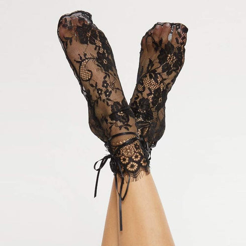 Fashion Sheer Socks Glitter Stars Transparent Lace Tulle Mesh Ankle Slouch Stockings High Heels Wedding Bridal Evening Accessories (49# L1 Black),...
