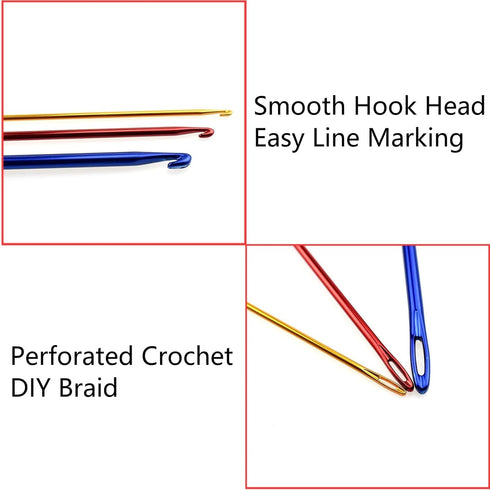 Dorytop Multicolor Aluminum Crochet Hooks Needle Hand Weaving Knitting Tool......