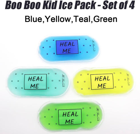 Small Ice Packs, Gel Ice Packs for Injuries Hot & Cold Ice Packs Bulk Reusable Flexible Mini Ice Pack Cold Compress for Pain Relief (4pcs (heal me...