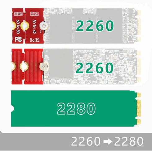 JEYI M2 M2PLUS NGFF NVME m. 2 Extended Transfer 2230, 2242, 2260, 2280 M2 Change Long Size NVME NGFF M.2 U.2 M3 M.3 SSD...