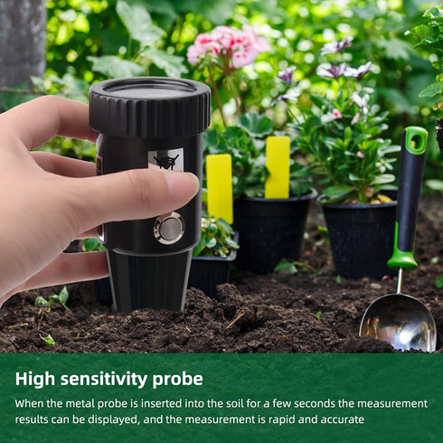 Soil PH Meter, Portable Vt-05 Hygrometer Moisture Sensor Tester PH Instrument Gardening Farm Lawn Test Kit Tool Digital Plant Probe Water Hydromet...