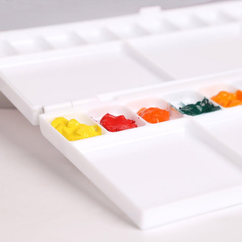 Transon Aritst Paint Palette Box 26 Wells for Watercolor, Gouache, Acrylic and Oil Paint with 1 Paint Brush...