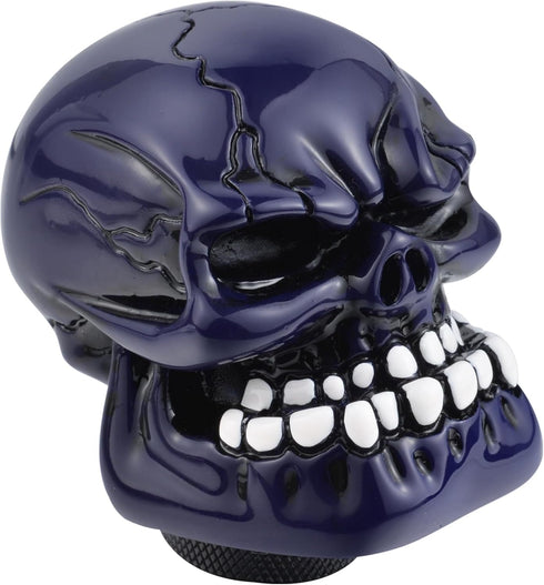 Abfer Skull Shift Knobs Car Gear Shifter Knob with Big Tooth Stick Shifting Lever Fit Most Automatic Manual Transmission Cars Truck Vehicle (Blue)...