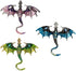 3Pcs Enamel Fly Dragon Brooch Party Sky Blue Green Violet Gifts For Women...