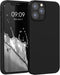 kwmobile Case Compatible with Apple iPhone 12 / iPhone 12 Pro Case - TPU Silicone Phone Cover with Soft Finish - Black...