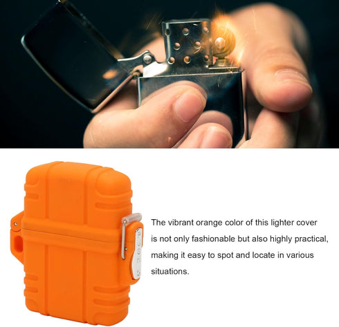 Lighter Case, Lighter Holder, Torch Lighter Cover Portable Plastic IP56 Waterproof Sealed Lighter Case for Camping Travel Survival Hiking or other...